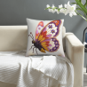 Housse de coussin en peluche sur le thème des papillons - Okomall
