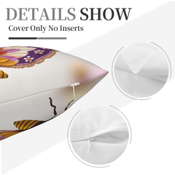 Housse de coussin en peluche sur le thème des papillons - Okomall