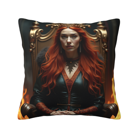 Funda de cojín de felpa con retrato femenino hermoso - Okomall