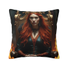 Funda de cojín de felpa con retrato femenino hermoso - Okomall