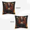 Taie d'oreiller en peluche avec portrait féminin magnifique - Okomall