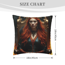 Taie d'oreiller en peluche avec portrait féminin magnifique - Okomall