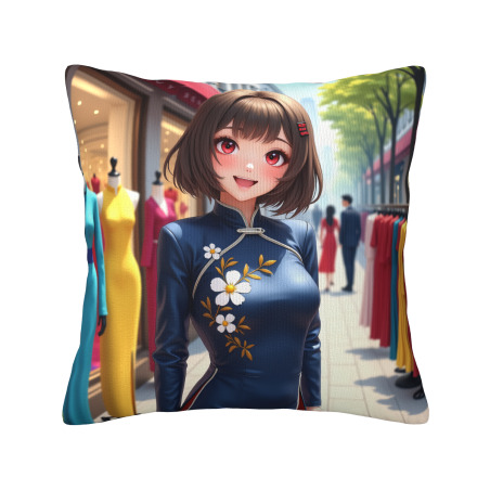 动漫少女抱枕套 - 城市街景 | Okomall