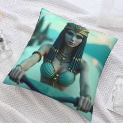 Funda de cojín de felpa de la Reina de Egipto - Okomall