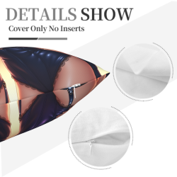 Funda de cojín de peluche con temática de chica bonita de doble cara - OkkoMall