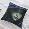 Housse de coussin en peluche à motif de fille mignon - OkOmall