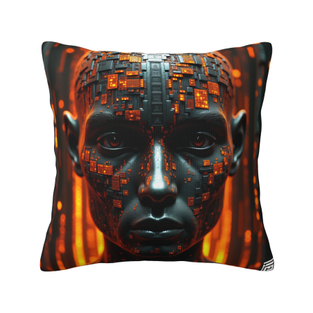 Copri-cuscino in peluche a tema cyberpunk - Okomall