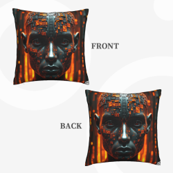 Housse de coussin en peluche style cyberpunk - Okomall