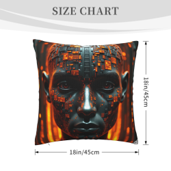 Housse de coussin en peluche style cyberpunk - Okomall
