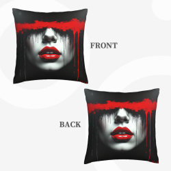 Alluring Lip Art Plush Pillow Cover - Okomall