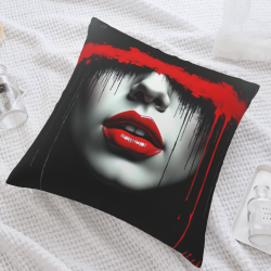 Alluring Lip Art Plush Pillow Cover - Okomall