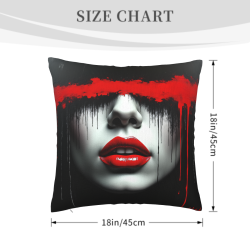 Alluring Lip Art Plush Pillow Cover - Okomall