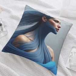 Abstract Flow Line Plush Pillow Cover - Okomall