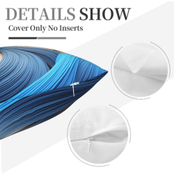 Abstract Flow Line Plush Pillow Cover - Okomall