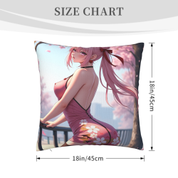 Anime Girl Plush Pillow Case - Okomall