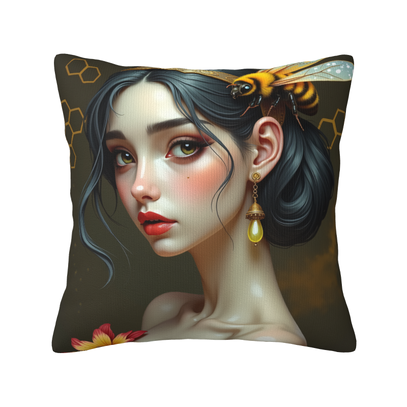 Dreamy Girl Plush Pillow Cover - Okomall