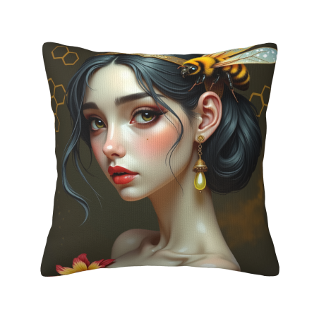 Dreamy Girl Plush Pillow Cover - Okomall