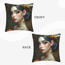 Dreamy Girl Plush Pillow Cover - Okomall