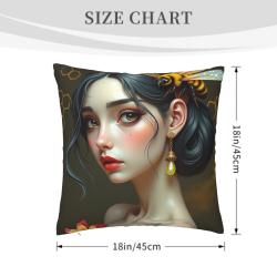 Dreamy Girl Plush Pillow Cover - Okomall