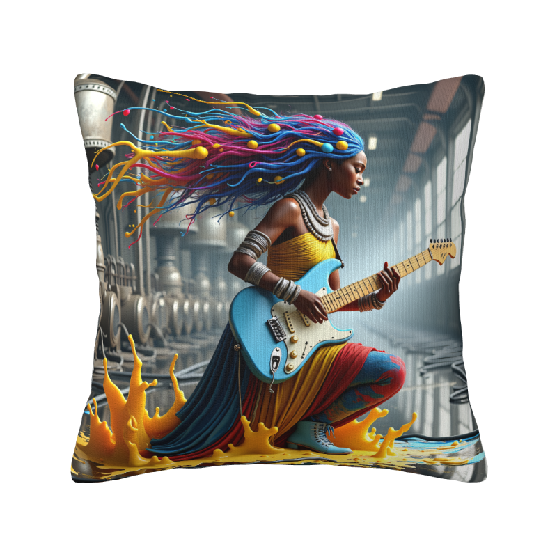 Dynamic Street Musician Plush Pillow Cover - Okomall