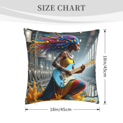 Housse de coussin en peluche pour musicien de rue énergique - Okomall
