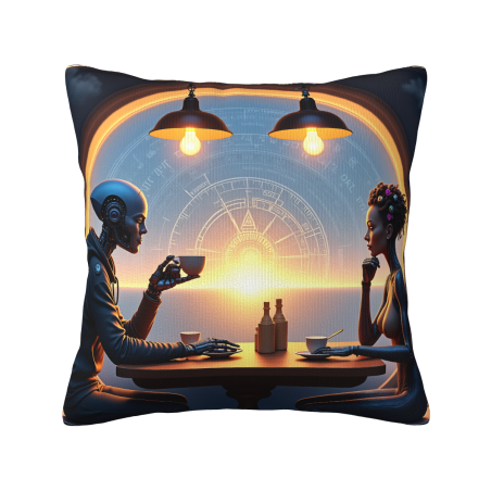 Housse de coussin en peluche futuriste pour couples - Okomall
