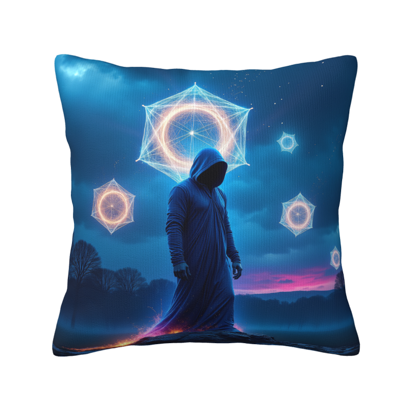 Housse de Coussin en Peluche 'Promenade Nocturne' - Okomall