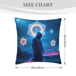 Housse de Coussin en Peluche 'Promenade Nocturne' - Okomall