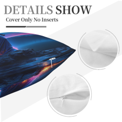 Housse de Coussin en Peluche 'Promenade Nocturne' - Okomall