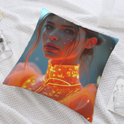 Funda de cojín 'Chica soñadora' - Tienda oficial insignia de Okomall