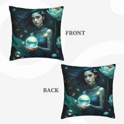 Housse de coussin en peluche Fée de la Forêt Enchantée - Okomall