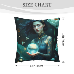 Housse de coussin en peluche Fée de la Forêt Enchantée - Okomall