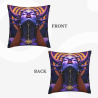 Housse de coussin en peluche à motifs exotiques - Okomall