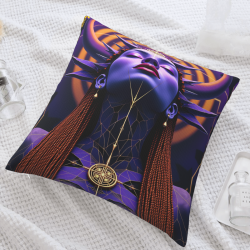 Funda de cojín de felpa con motivos exóticos - Okomall