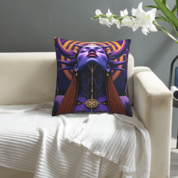 Housse de coussin en peluche à motifs exotiques - Okomall