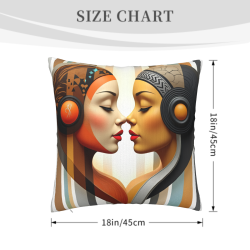 Funda de cojín de peluche con retrato abstracto de mujer - Productos para el hogar Okomall