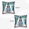 Housse de coussin en peluche avec motif de Bouddha et de lotus zen - Okomall