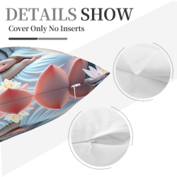 Zen Lotus Buddha Plush Pillow Cover - Okomall