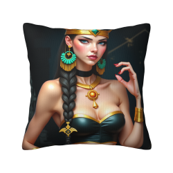 Housse de coussin en peluche avec la déesse exotique - Okomall