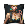 Funda de cojín de felpa con la diosa de exotismo - Okomall