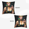 Funda de cojín de felpa con la diosa de exotismo - Okomall