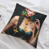 Funda de cojín de felpa con la diosa de exotismo - Okomall