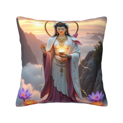 Housse de coussin de déesse de lotus zen - Okomall