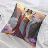 Housse de coussin de déesse de lotus zen - Okomall