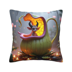 Housse de coussin en peluche sur le thème de la forêt enchantée - Okomall
