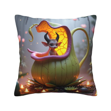 Coperta di cuscino in peluche a tema foresta incantata - Okomall