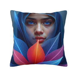 Federa cuscino ritratto femminile piume da sogno - Okomall