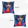 Federa cuscino ritratto femminile piume da sogno - Okomall