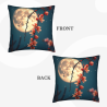 Housse de coussin en peluche à motif de fleurs de cerisier - Okomall
