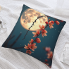 Housse de coussin en peluche à motif de fleurs de cerisier - Okomall